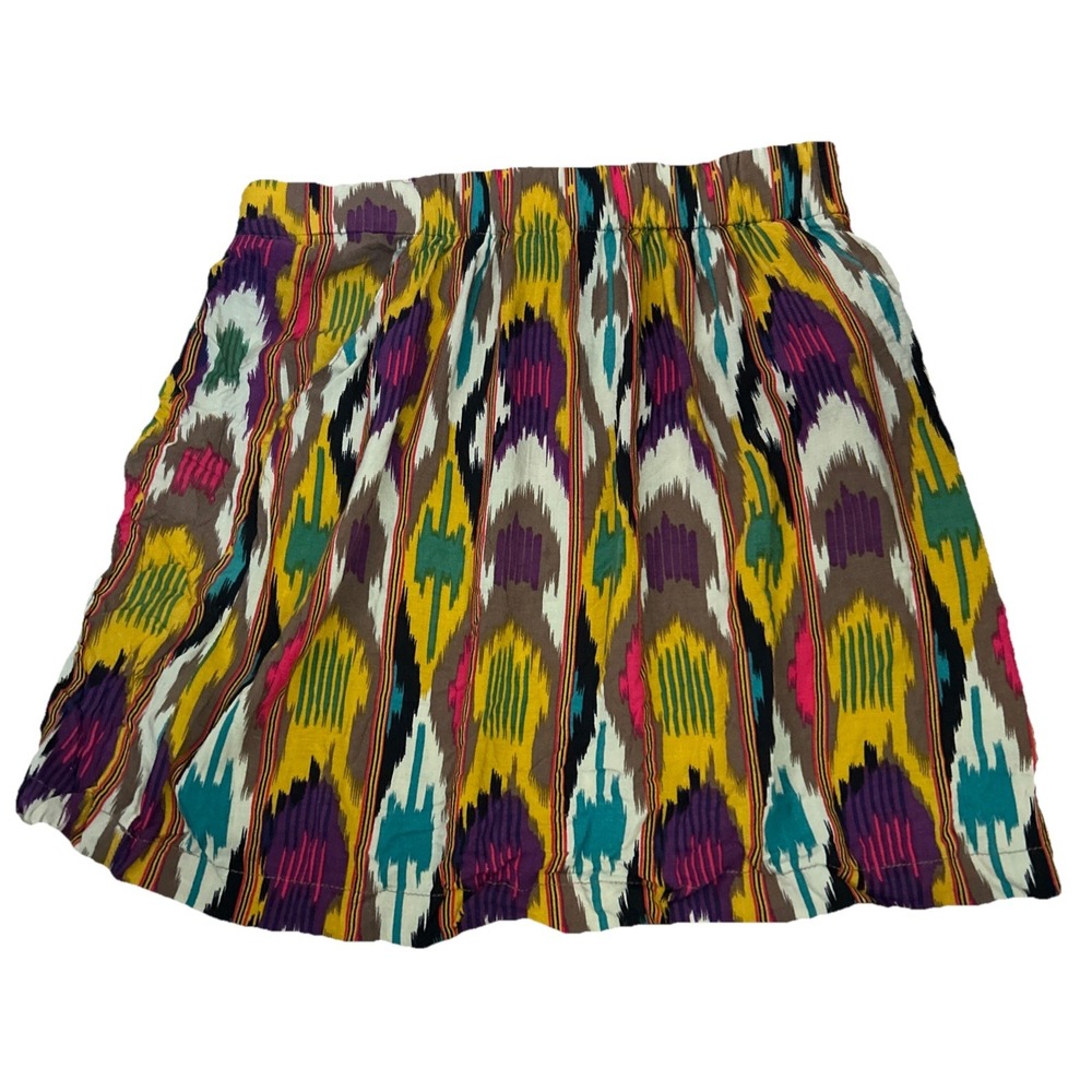 Cabi Womens Rayon Short Skirt Elastic Waist Size M Multi Color Pockets